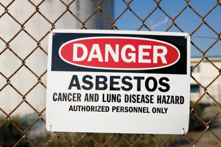 picture of asbestos warning sign